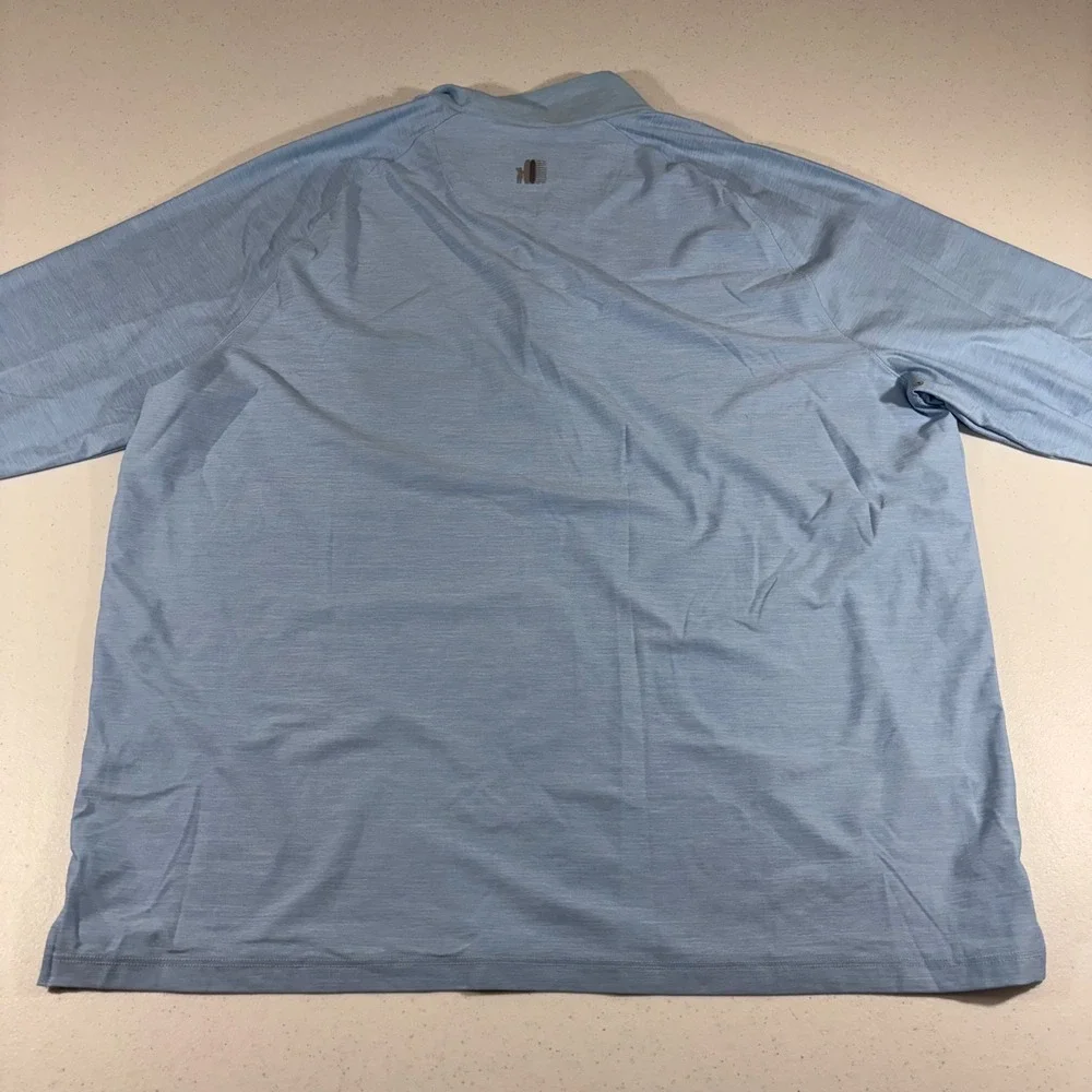 Johnnie-O Baird Performance Quarter Zip Pullover Mens Large Blue JMKO4050 Breeze